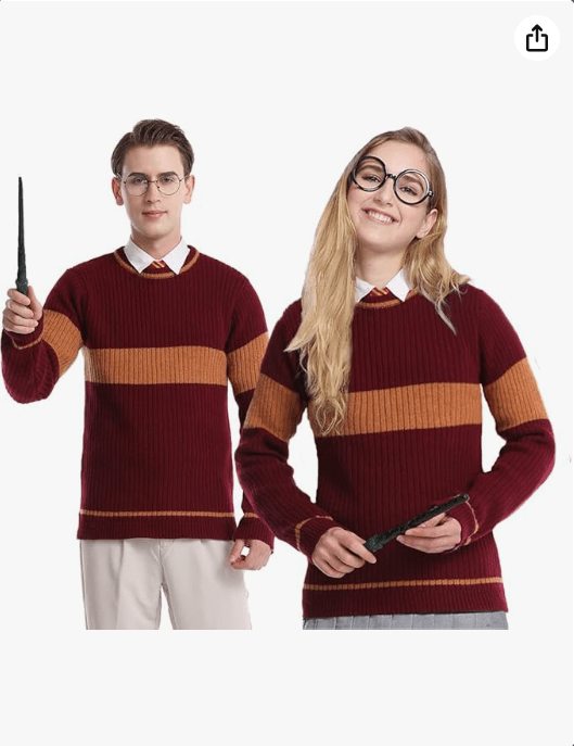 Laahoem 100% Wool Long Sleeve Sweater Unisex Cosplay Costumes Mens Womens Fall and Winter Christmas Party Gift