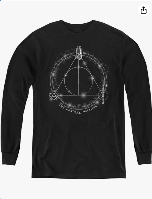 Harry Potter Deathly Hallows Glow Youth Long Sleeve T Shirt