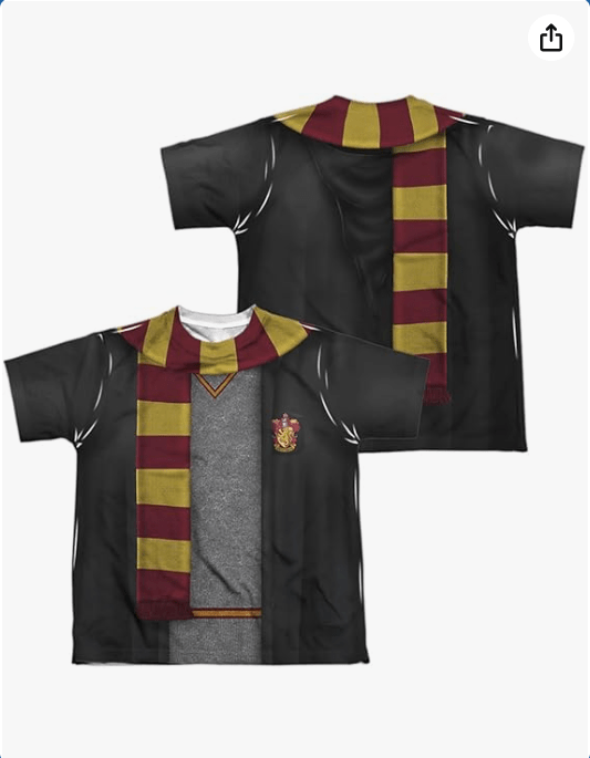 Harry Potter Hogwarts Houses Block Scarf Costume Collection 100% Polyester Youth Costume T Shirt for Boys & Girls