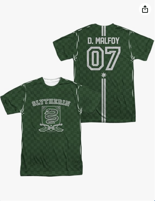 Popfunk Harry Potter Malfoy Sweater Front Back Print 100% Polyester Adult Sublimated Costume T Shirt for Men & Women