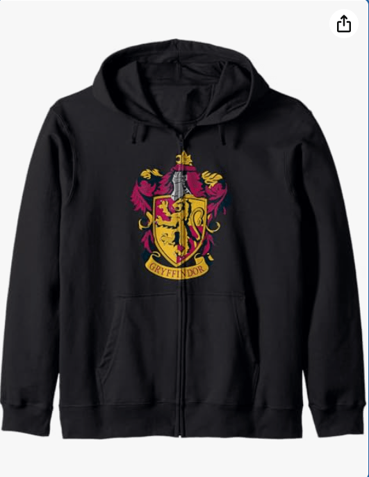 Harry Potter Gryffindor House Crest Zip Hoodie