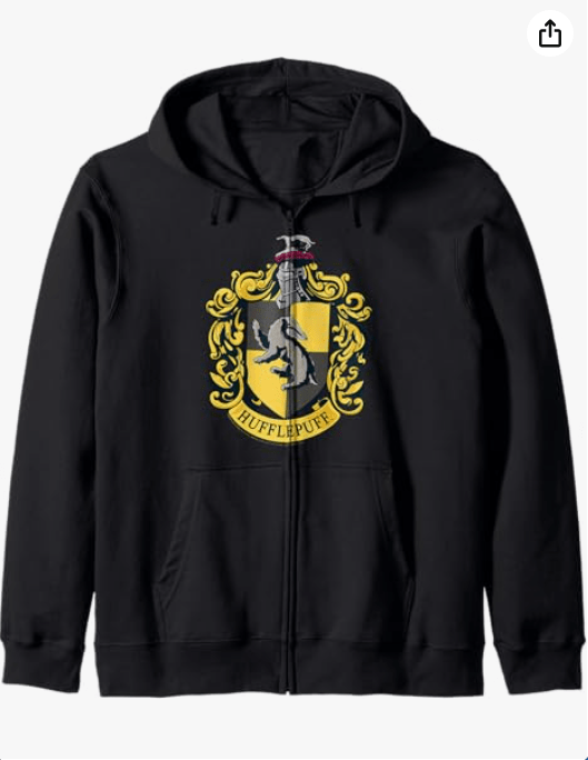 Harry Potter Hufflepuff House Crest Zip Hoodie