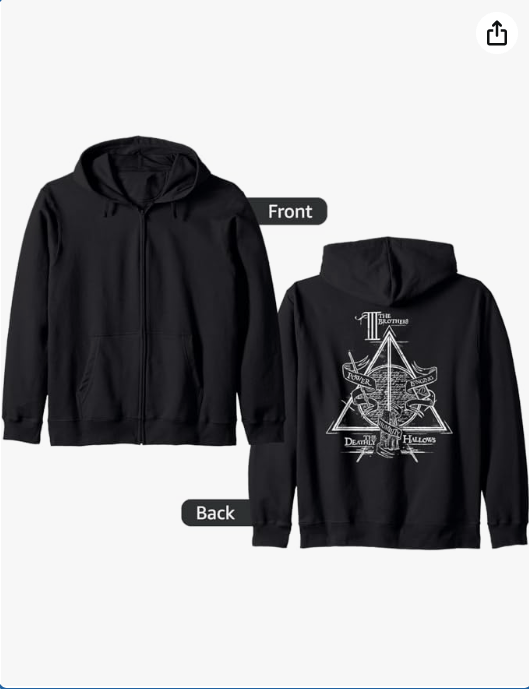 Harry Potter The Brothers: The Deathly Hallows Zip Hoodie