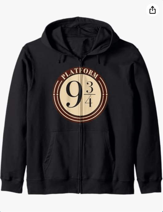 Harry Potter Platform 9 &3/4 Simple Logo Zip Hoodie