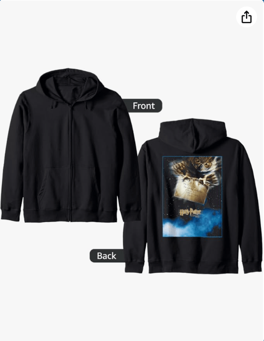 Harry Potter Owl Poster Zip Hoodie