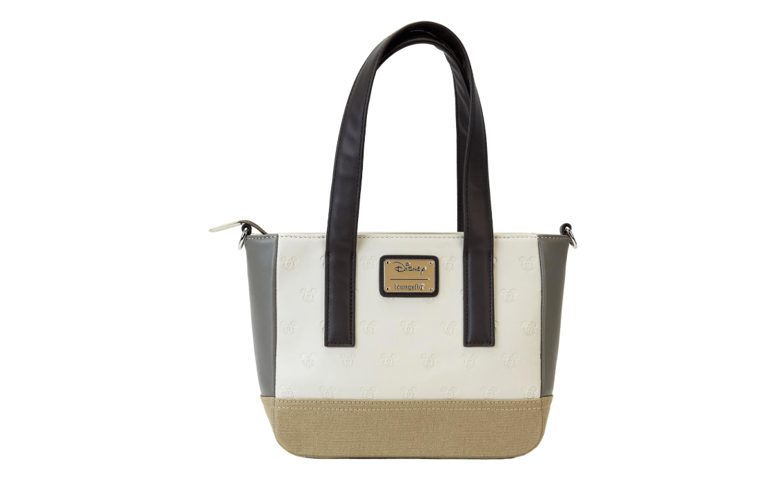 Loungefly Disney Mickey and Friends Faux Leather and Canvas Mini Tote Bag
