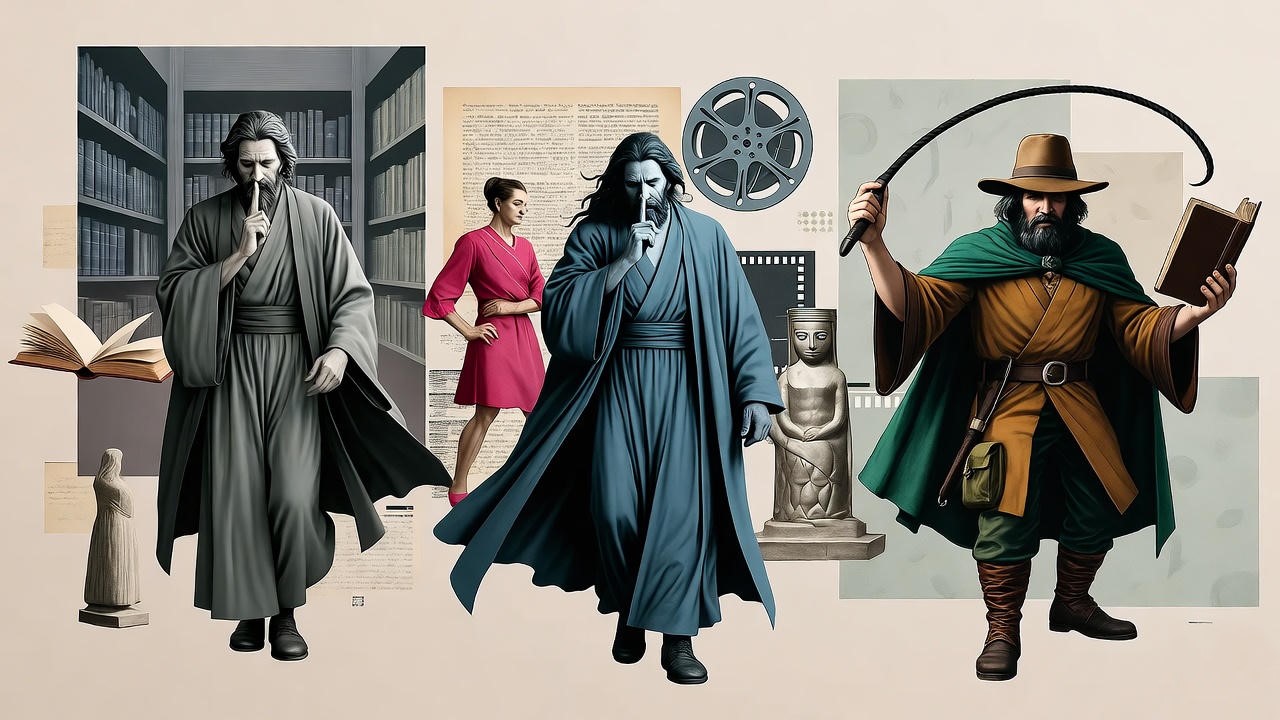 Montage of Madam Pince's iconic moments and cultural legacy, from Harry Potter books to film and pop culture influences.

