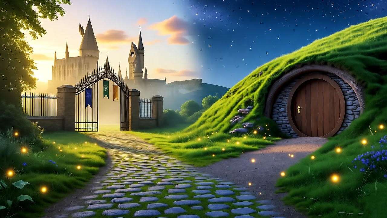Fantasy crossroads choosing between Hogwarts and the Shire Harry Potter or Lord of the Rings