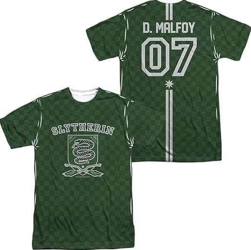 Popfunk Harry Potter Malfoy Sweater Front Back Print 100% Polyester Adult Sublimated Costume T Shirt for Men & Women 