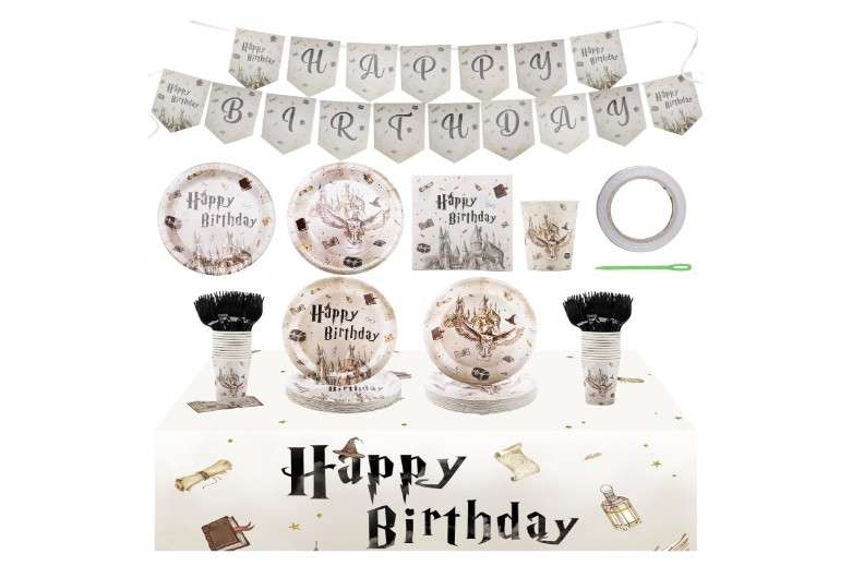 152PCS Magical Wizard Plates Napkins Birthday Party Supplies,Magical Party Paper Plates and Napkins Kit for Boys and Girls Birthday Baby Shower Party...