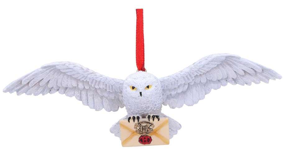 Nemesis Now Harry Potter Hedwig Hanging Ornament, Polyethylene Terephthalate, White, 13cm
