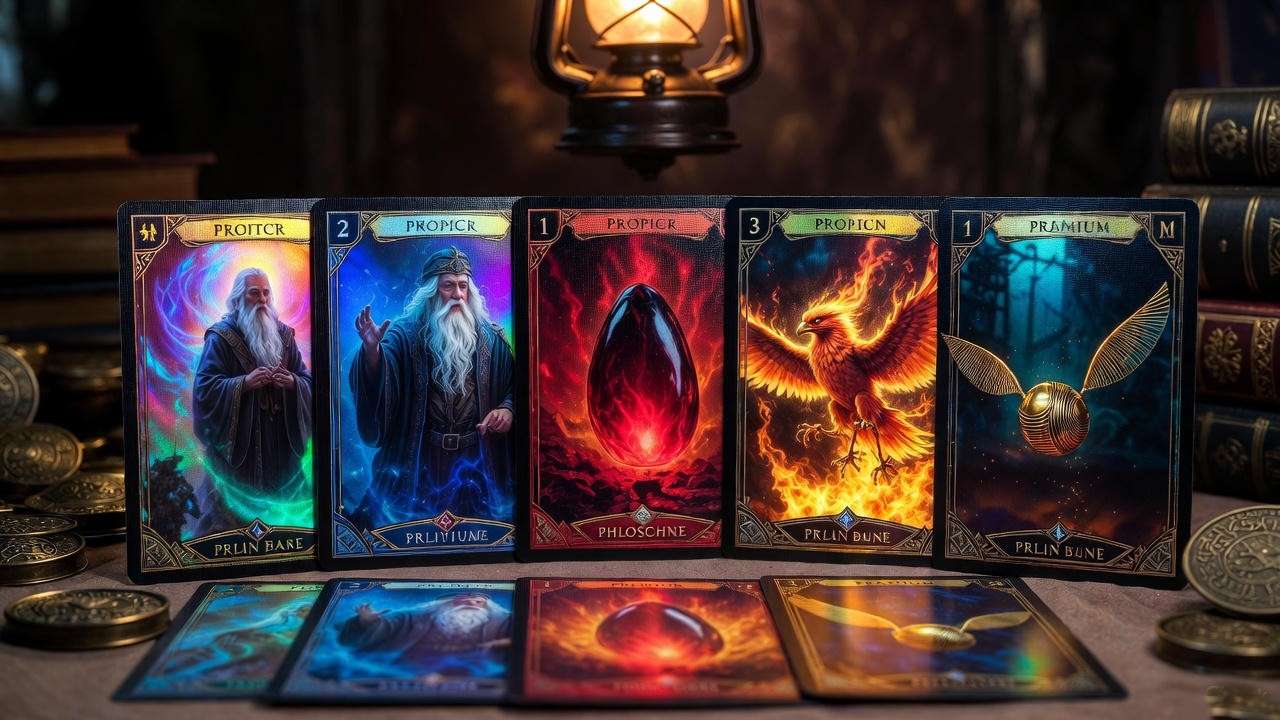 Top valuable rare cards from Harry Potter trading card game including holos and foils.