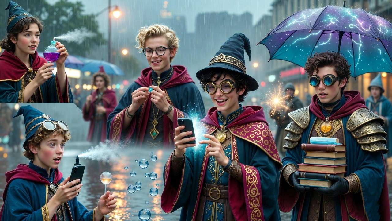 Real-world Harry Potter Impervius Charm applications for cosplayers and fans in rain.