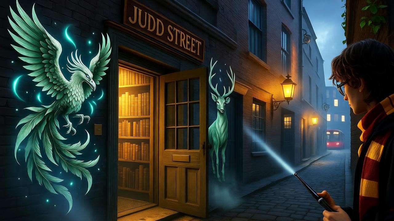 Secret fan art alley in Bloomsbury for advanced Harry Potter walking tour hidden gems.