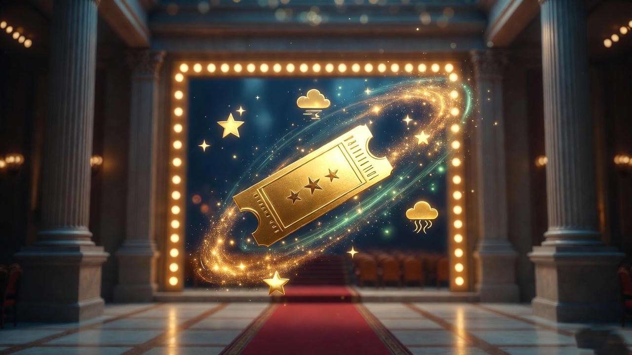 Pros and cons of seeing Harry Potter and the Cursed Child with theater ticket imagery.