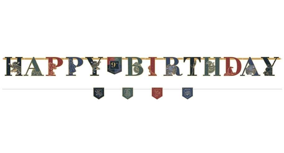 Personalized Banner Kit - 10.6' x 10" | Assorted Design | 1 Set of 2 Pcs., Harry Potter Hogwarts United