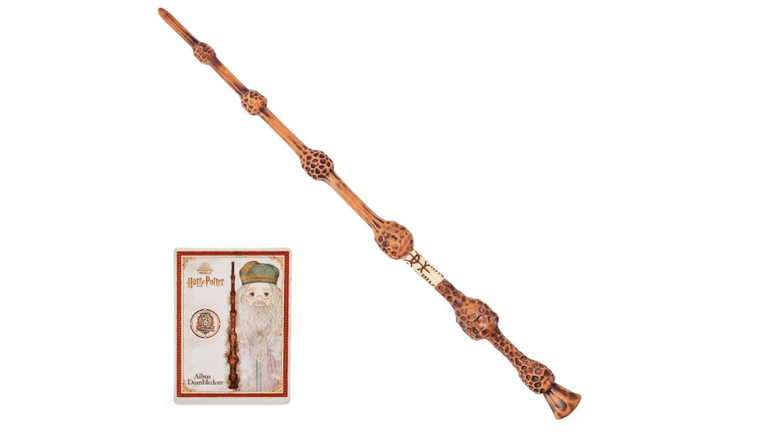 Wizarding World Harry Potter, 12-inch Spellbinding Albus Dumbledore Magic Wand with Spell Card, Easter Basket Gifts, Kids Toys for Ages 6 and up