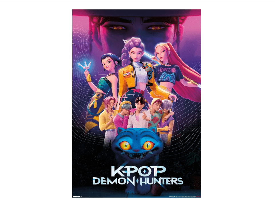 Netflix KPop Demon Hunters (2025) - Group Wall Poster, 34L" x 22.4W", Unframed Version