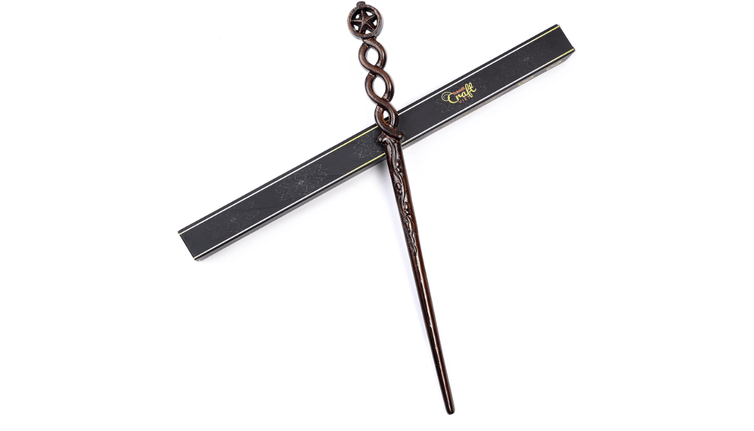 Handicraftviet Hand Carved Wood Magic Wand/Witch Wand Real Wood/Wizard Wands 15' for Halloween, Christmas and Birthday Party/Wooden Wand Star (S5)
