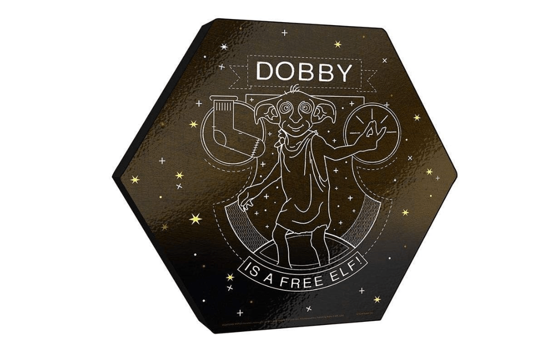 Harry Potter – Dobby is a Free Elf – House Elf - 11.5” X 10” Hexagon Shaped KNEXAGON Wood Print – Hang Alone or Connect to Other Pieces – Officially...
