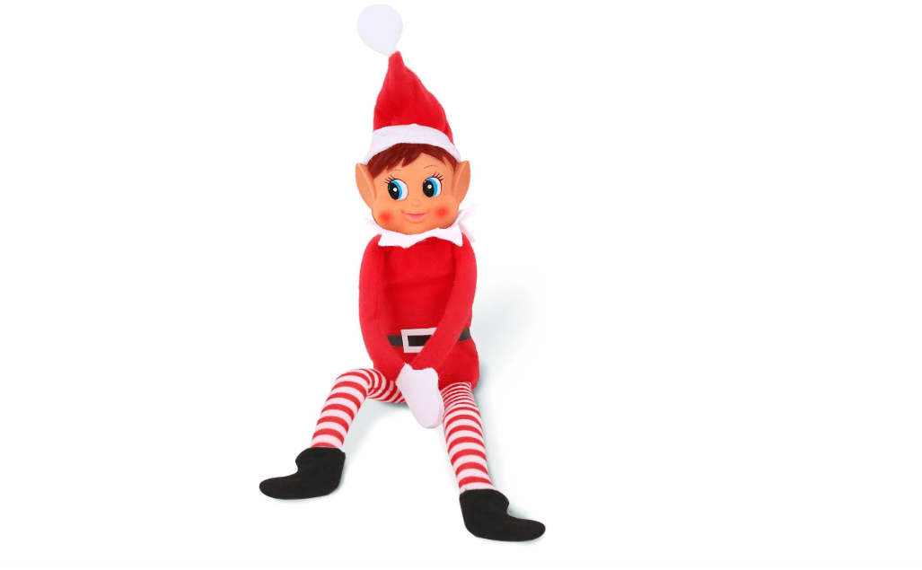 Christmas Elf Behaving Badly Plush Toy | Elfette Novelty Long Bendy Naughty Girl Christmas Doll | 12 Inches
