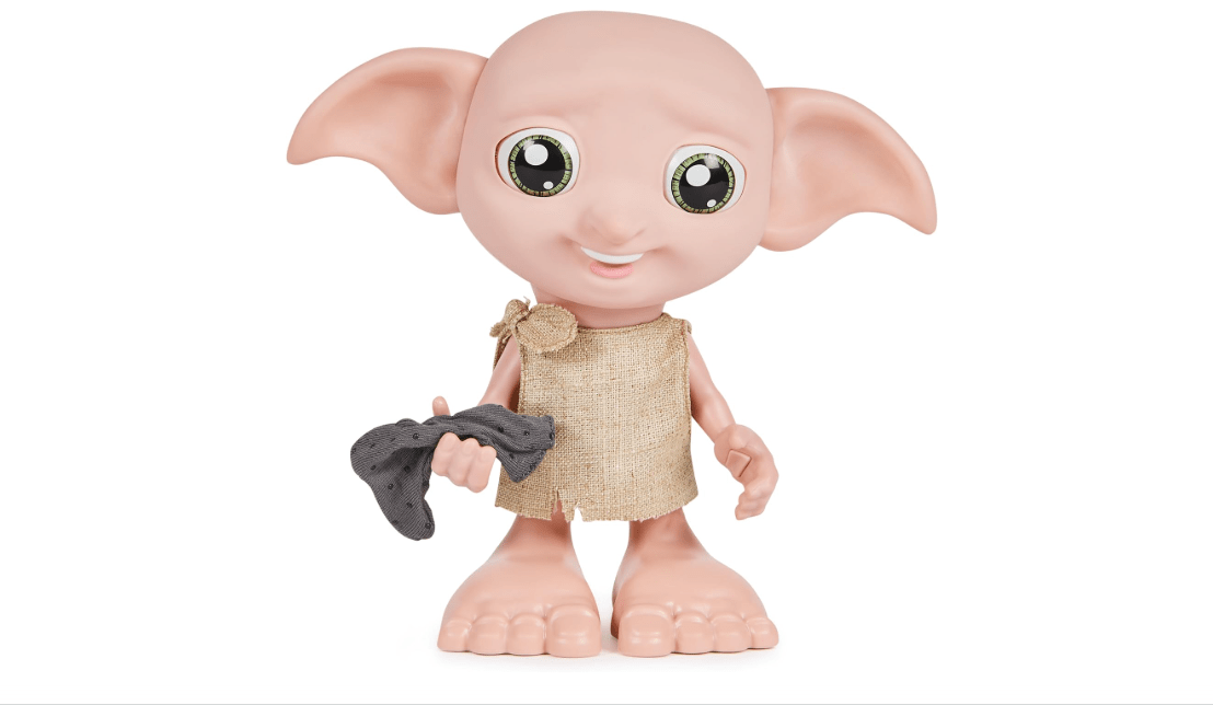 Wizarding World Harry Potter, Interactive Magical Dobby Elf Doll with Sock, over 30 Sounds & Phrases, 8.5-inch, Kids Toys for Ages 6 and up