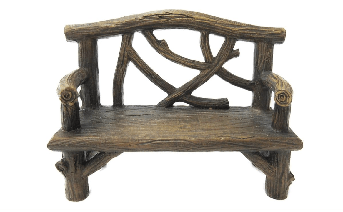 Pacific Giftware Enchanted Garden Tree Stump Bench Mini Fairy Garden Decorative Accessory 4 Inch L