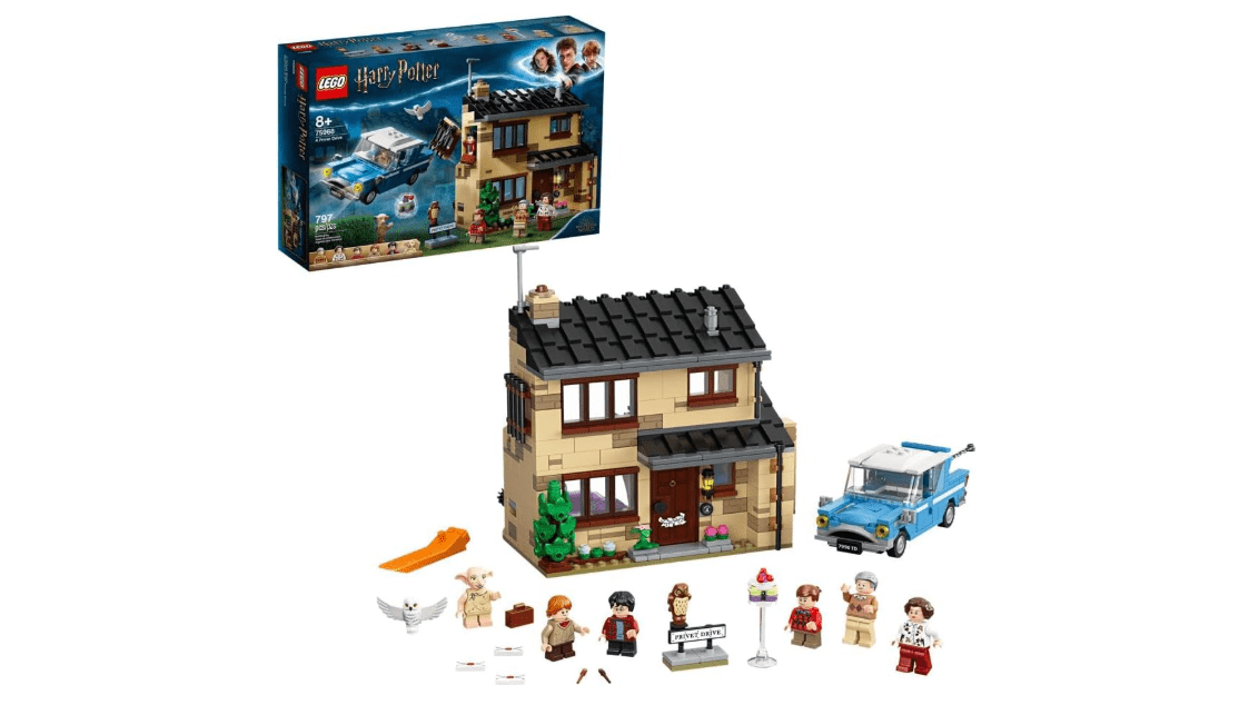 LEGO Harry Potter 4 Privet Drive 75968 House and Ford Anglia Flying Car Toy, Wizarding World Gifts for Kids, Girls & Boys with Harry Potter, Ron Weasley...