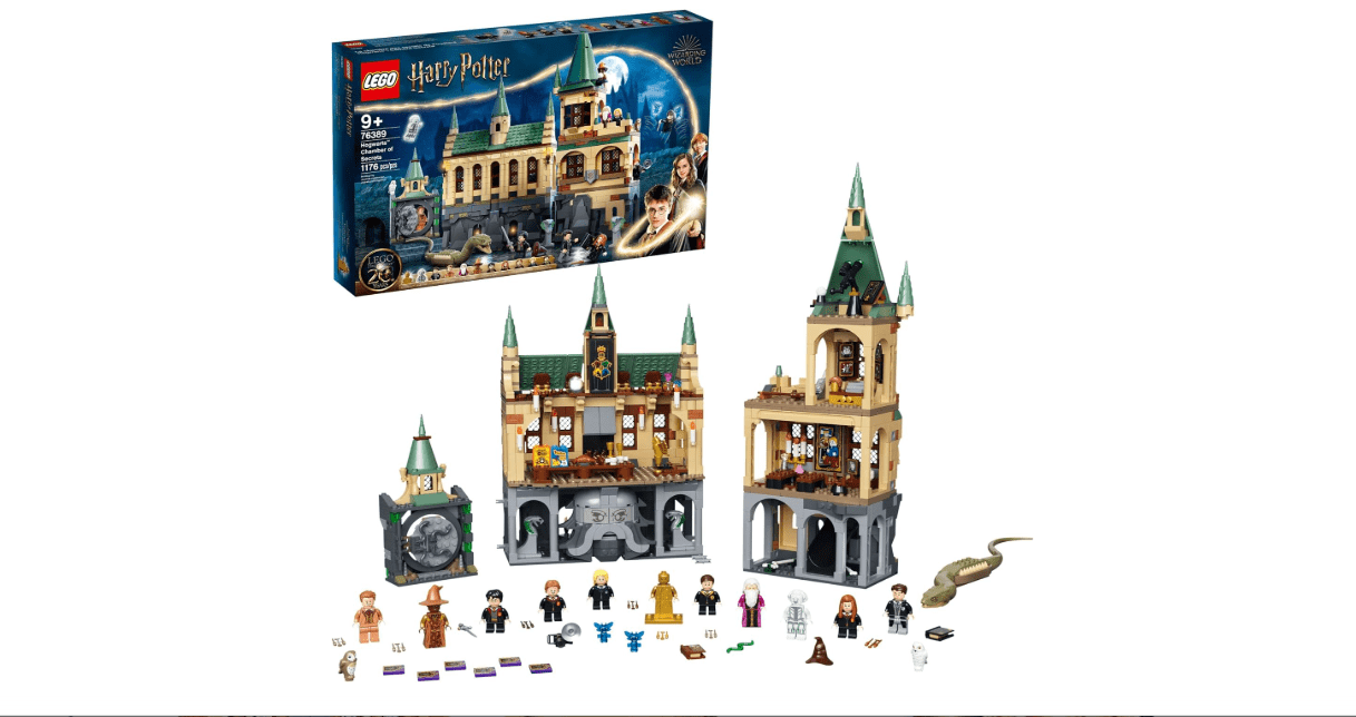 LEGO Harry Potter Hogwarts Chamber of Secrets 76389 Castle Toy with The Great Hall, 20th Anniversary Model Set with Collectible Golden Voldemort Minifigure...
