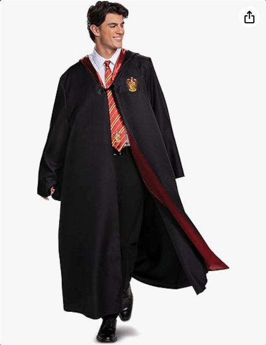 Harry Potter Robe, Deluxe Wizarding World Hogwarts House Themed Robes for Adults, Movie Quality Dress Up Costume Accessory
