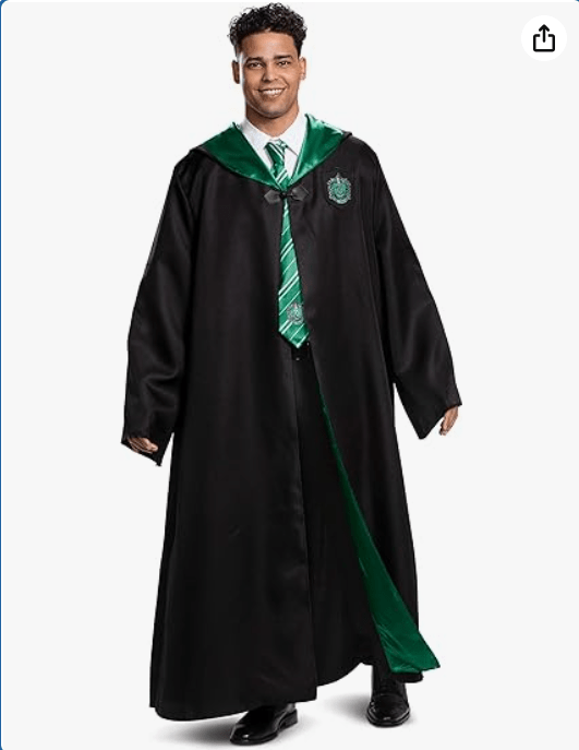 Harry Potter Robe, Deluxe Wizarding World Hogwarts House Themed Robes for Adults, Movie Quality Dress Up Costume Accessory
