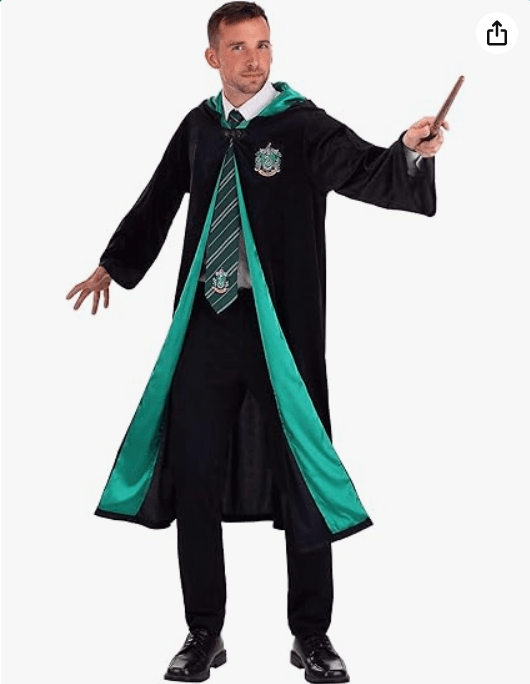 Harry Potter Plus Size Robe, Deluxe Hogwarts House Themed Robes for Adults, Wizarding World Costume
