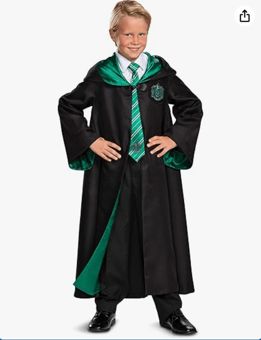 Harry Potter Robe, Official Hogwarts Wizarding World Costume Robes, Prestige Kids Size Dress Up Accessory
