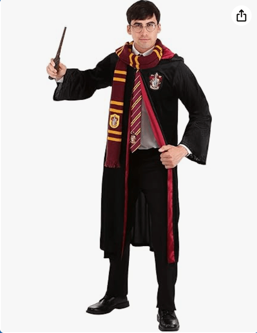 Harry Potter Plus Size Robe, Deluxe Hogwarts House Themed Robes for Adults, Wizarding World Costume

