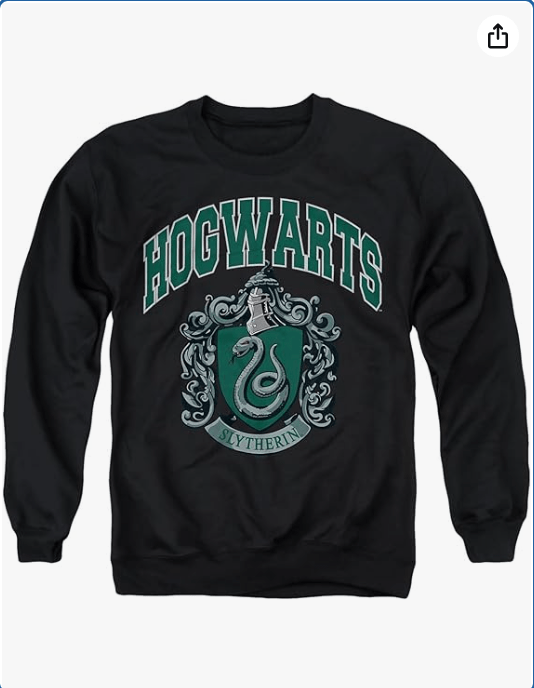 Popfunk Harry Potter Hogwarts Slytherin Unisex Adult Crewneck Sweatshirt
