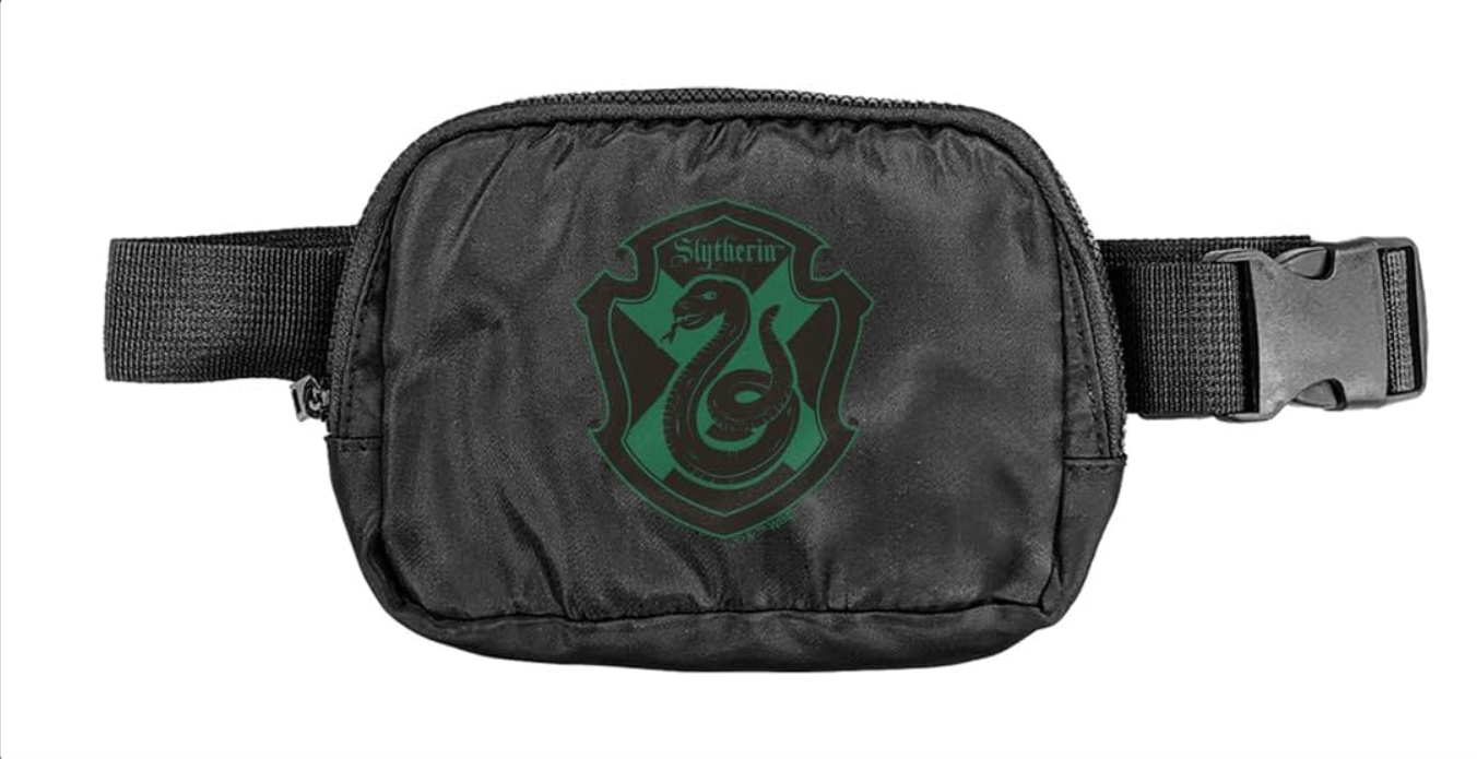Harry Potter Sigil Collection - Crossbody Fanny Pack for Women and Men, Adjustable, Harry Potter Slytherin Checkered Crest, Any Style