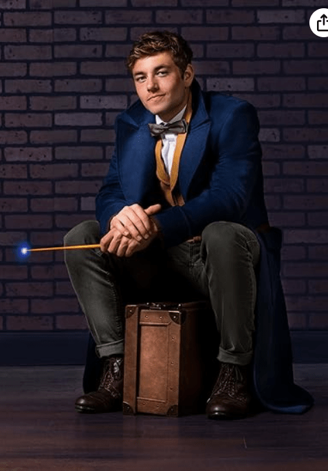 Fantastic Beasts Adult Newt Scamander Jacket Men, Harry Potter Blue Coat Halloween Costume
