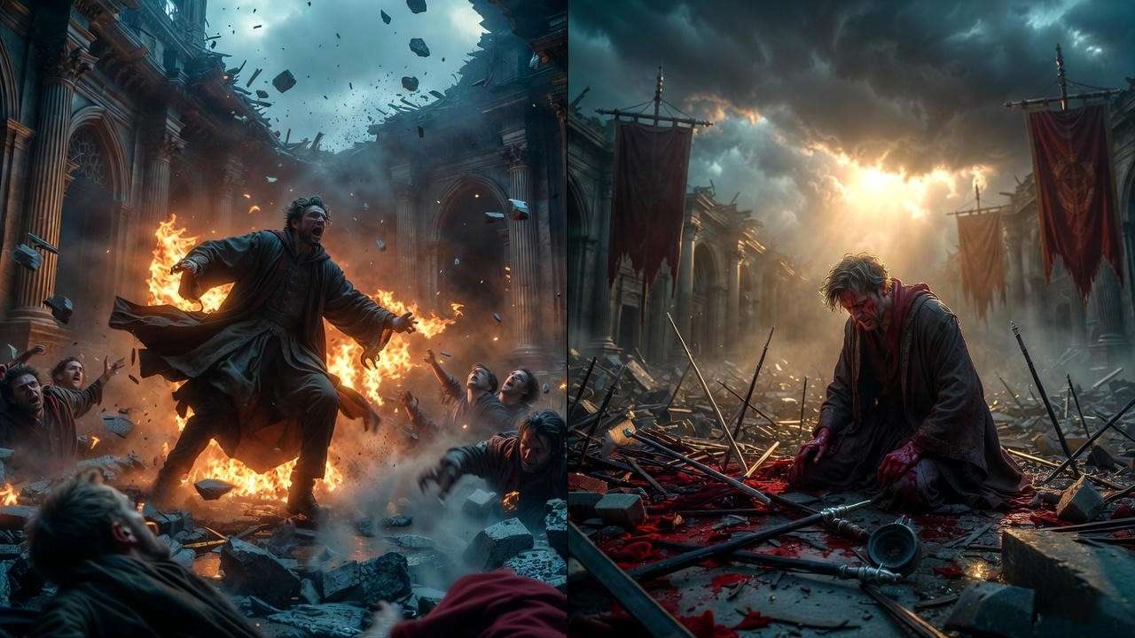 Harry Potter rebellion cost dystopian battle and aftermath artwork.