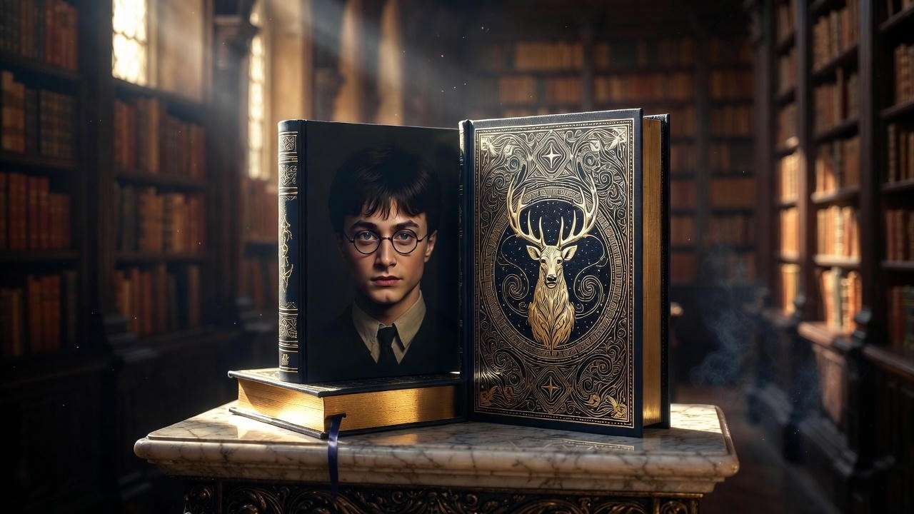Comparison of Harry Potter standard first edition vs deluxe edition features, highlighting gilded edges and embossed covers for collectors.