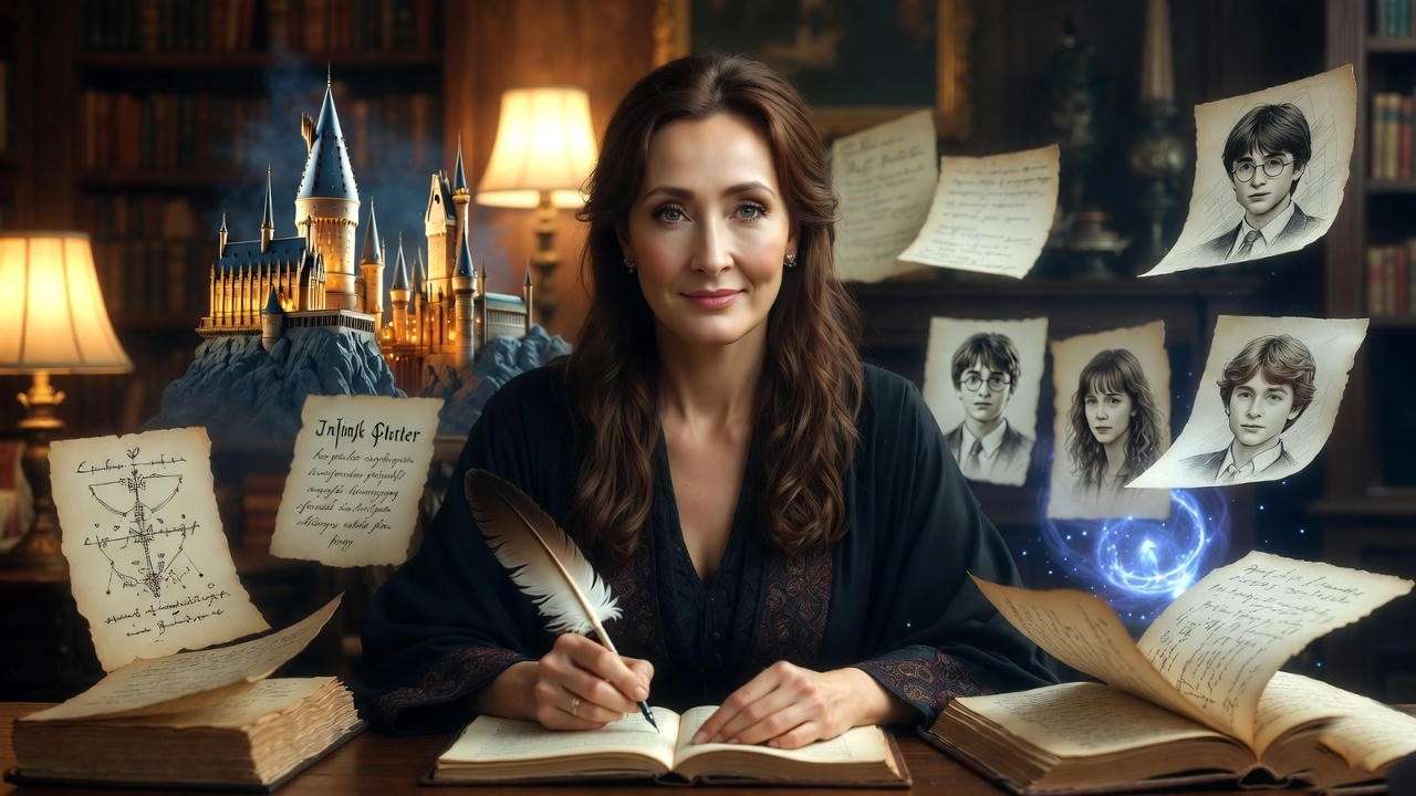 J.K. Rowling writing process illustration for Harry Potter expert insights