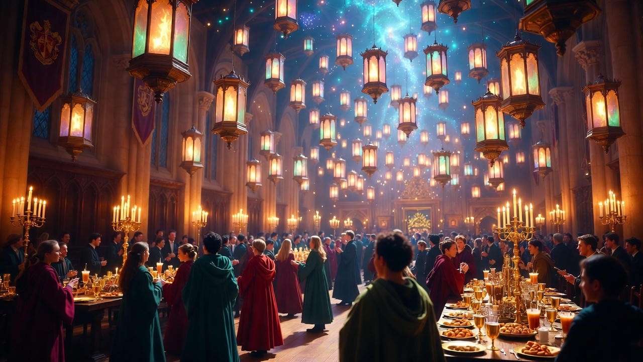  Magical fire charms lighting up Harry Potter Yule Ball festivities.
