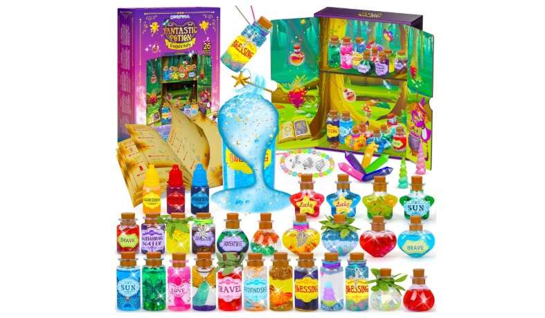 Fairy Magic Potions Kit for Kids, Upgraded 26 DIY Mixed Magic Wizard Potion Bottles, Mystery Potions Craft Kit, Christmas Decorations Birthday Gifts for Age... 