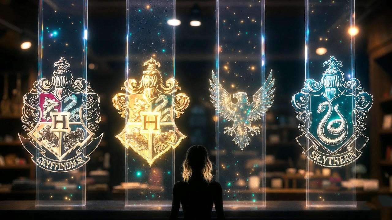 Which Hogwarts house was Verity in? Fan theories visualization with glowing house crests
