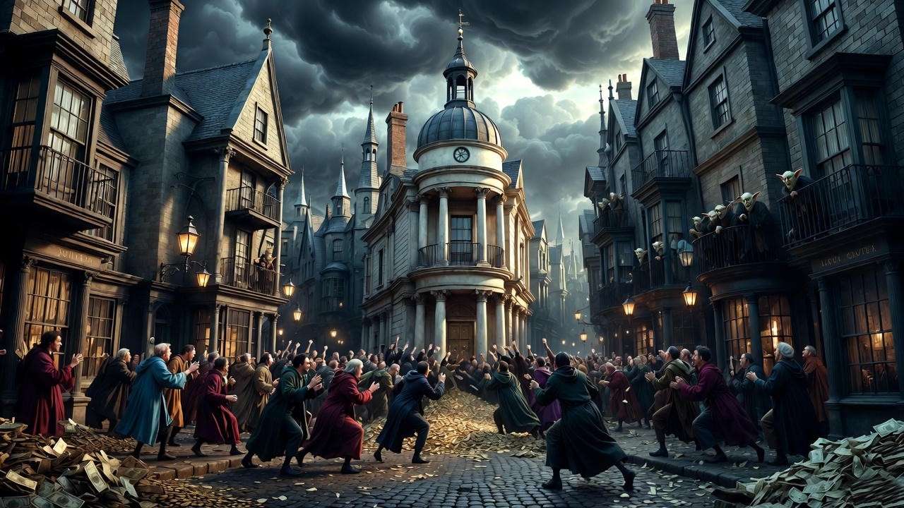 Diagon Alley in chaos as Gringotts calls in all wizard debt
