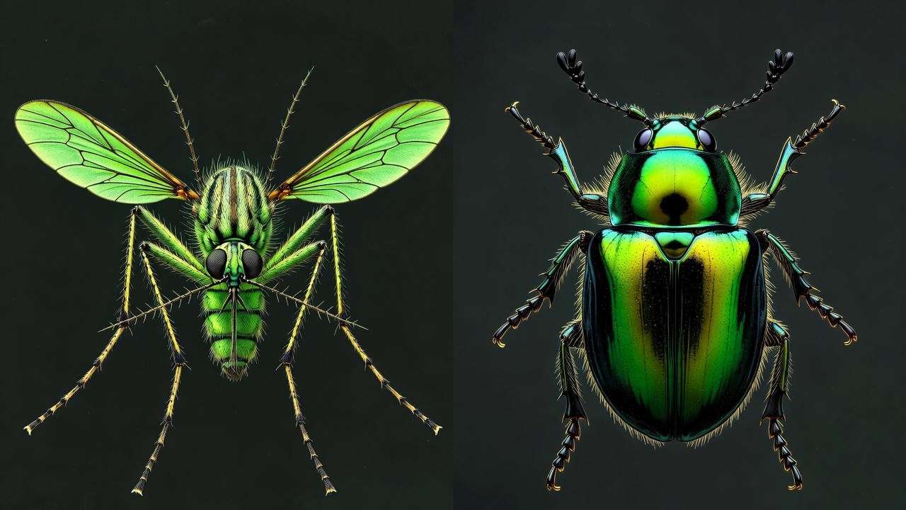 Mosquito vs beetle comparison showing the double insect meaning in Rita Skeeter’s name 