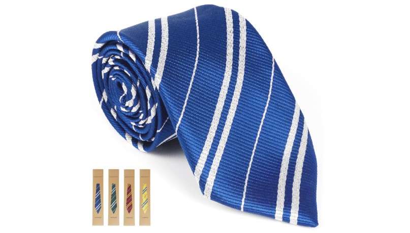 MISS FANTASY Halloween Cosplay Tie for Themed Party Costume Accessory Regular Length Classic Blue Necktie, Unisex Adult Cosplay, Halloween Satin Toy Tie (M...