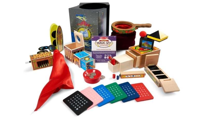 Melissa & Doug Deluxe Solid-Wood Magic Set With 10 Classic Tricks Magician Props Magic Set for Kids Ages 8+ 