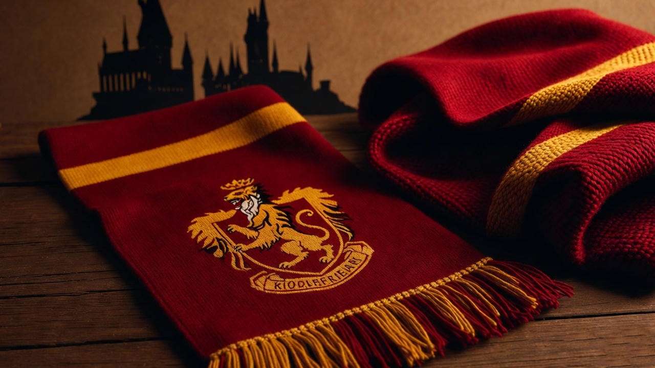 Gryffindor house colors scarlet red and gold fabrics Harry Potter official shades 