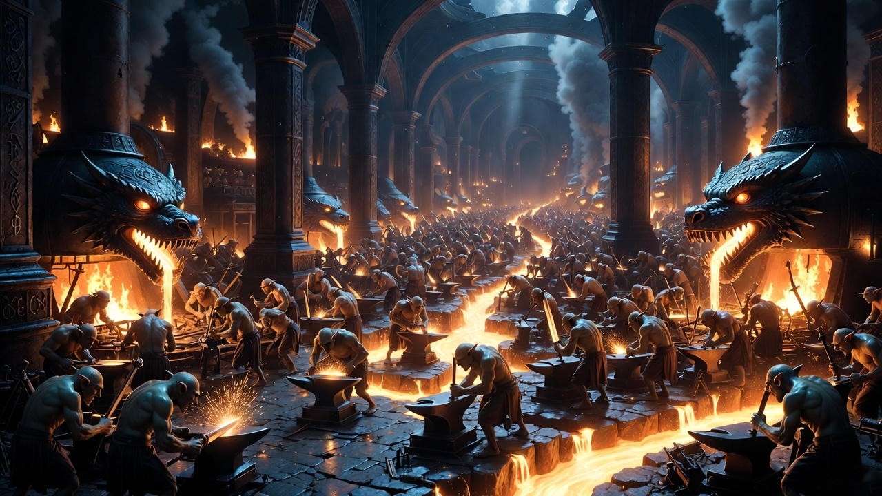 Secret goblin forges deep beneath Gringotts preparing for war
