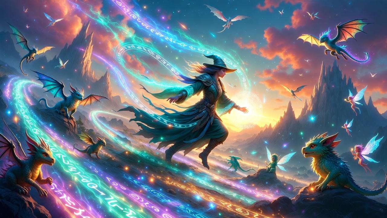 Wizard casting magic while moving quickly through a fantasy environment, symbolizing expert tips for completing creature tasks faster.